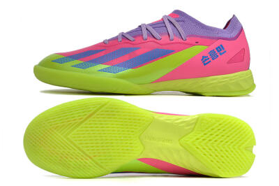 Adidas X Crazyfast.1 IC Low-Tops Football Shoes - Pink/Purple/Blue/Green
