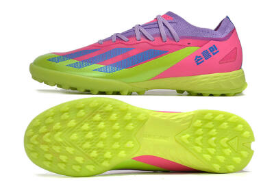 Adidas X Crazyfast.1 TF Low-Tops Football Boots - Pink/Purple/Blue/Green