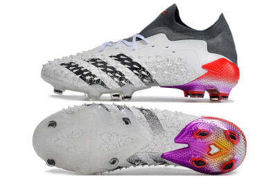 Adidas Predator Freak.1 FG Low-Tops Football Boots - White/Black/Grey/Red