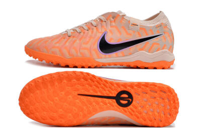 Nike Tiempo Legend 10 Elite TF Low-Tops Football Shoes - Orange/White/Black