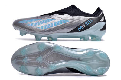 Adidas X Crazyfast+ FG Low-Tops Football Boots - Silver/Blue/Black