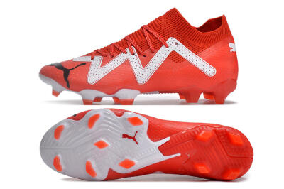 Puma Future Ultimate FG Low-Tops Football Boots - Red/White/Black