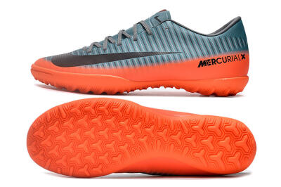 NIke Mercuricalx Victory 6 TF Low-Tops Football Shoes - Blue/Black/Orange