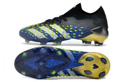 Adidas Predator Freak.1 Low FG Low-Tops Football Boots - Black/Blue/Green