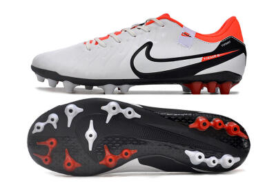 Nike Tiempo Legend 10 Academy AG Low-Tops Football Boots - White/Black/Red