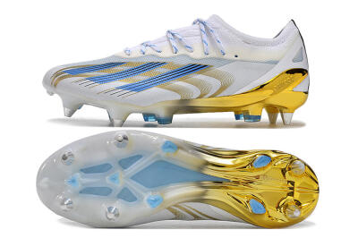 Adidas X Crazyfast.1 SG Low-Tops Football Boots - White/Blue/Gold