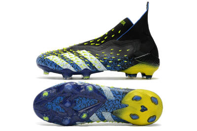Adidas Predator Freak+ FG High-Tops Football Boots - Black/White/Blue