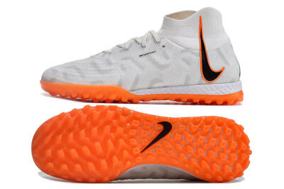 Nike Phantom Luna Elite NU TF High-Tops Football Shoes - White/Orange/Grey