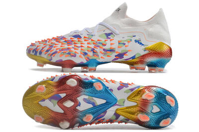 Adidas Predator Freak.1 Low FG High-Tops Football Boots - White/Blue/Orange/Gold