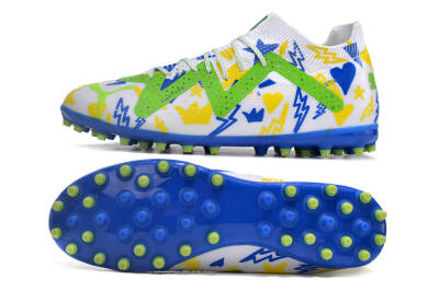 Puma Future Ultimate MG Low-Tops Football Boots - White/Yellow/Blue