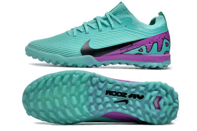 Nike Air Zoom Mercurial Vapor 15 Pro TF Low-Tops Football Shoes - Jade/Black/Purple