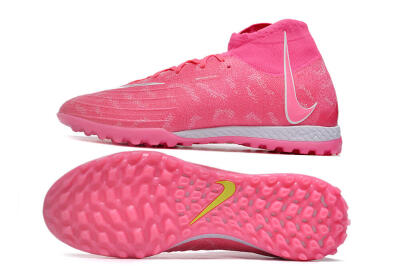 Nike Phantom Luna Elite NU TF High-Tops Football Shoes - Pink/White/Yellow