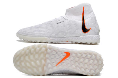 Nike Phantom Luna Elite NU TF High-Tops Football Shoes - White/Grey/Orange/Black