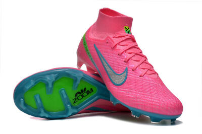 Nike Air Zoom Mercurial Superfly 9 Elite FG High-Tops Football Boots - Pink/Silver/Blue/Yellow