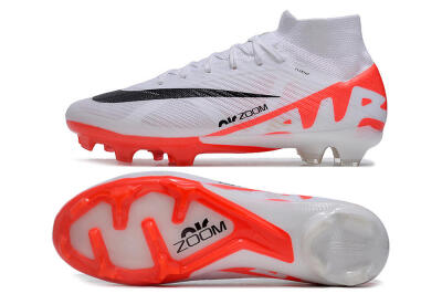 Nike Air Zoom Mercurial Superfly 9 Elite FG High-Tops Football Boots - White/Black/Red