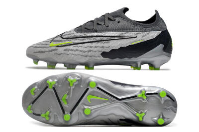 Nike Phantom GX Elite FG Low-Tops Football Boots - Grey/Black/Green