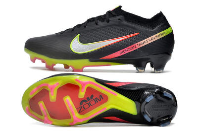 Nike Air Zoom Mercurial Vapor 15 Elite FG Low-Tops Football Boots - Black/Silver/Yellow/Red