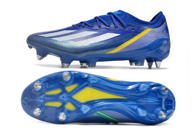 Adidas X Crazyfast.1 Brazil SG Low-Tops Football Boots - Blue/White/Yellow