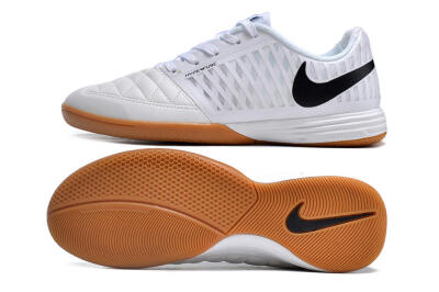 Nike Lunar Gato 2 IC Low-Tops Football Shoes - White/Black/Brown