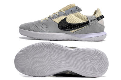 Nike Street Gato IC Low-Tops Football Shoes - Grey/Beige/Black/White