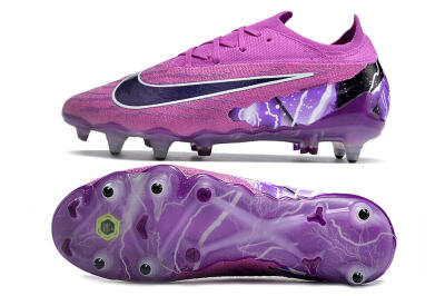Nike Phantom GX Thunder Elite Link SG Low-Tops Football Boots - Purple/White/Black