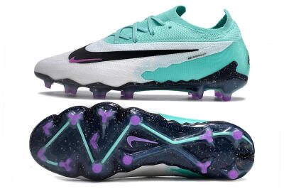Nike Phantom GX Elite FG Low-Tops Football Boots - Silver/Blue/Purple/Black