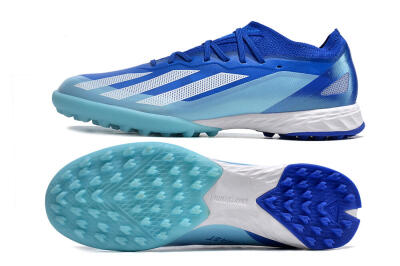 Adidas X Crazyfast.1 TF Low-Tops Football Shoes - Blue/Silver/White