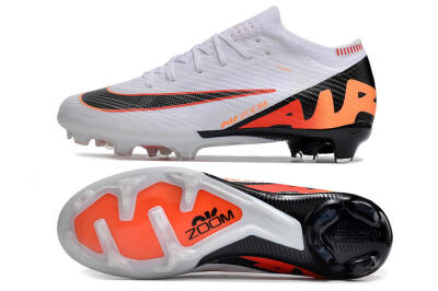 Nike Air Zoom Mercurial Vapor 15 Elite FG Low-Tops Football Boots - White/Orange/Black