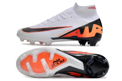 Nike Air Zoom Mercurial Superfly 9 Elite FG High-Tops Football Boots - White/Orange/Black