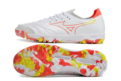 Mizuno Morelia Neo TF Low-Tops Football Shoes - White/Red/Yellow