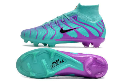 Nike Air Zoom Mercurial Superfly 9 Elite FG High-Tops Football Boots - Jade/Purple/Black