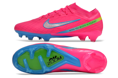 Nike Air Zoom Mercurial Vapor 15 Elite FG Low-Tops Football Boots - Pink/Silver/Blue