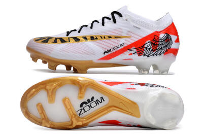 Nike Air Zoom Mercurial Vapor 15 Elite FG Low-Tops Football Boots - White/Gold/Black/Red