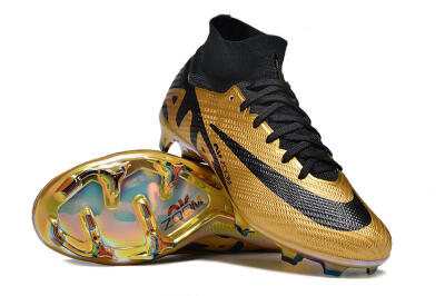 Nike Air Zoom Mercurial Superfly 9 Elite FG High-Tops Football Boots - Gold/Black