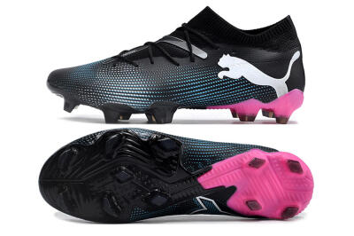 Puma Future Ultimate FG Low-Tops Football Boots - Black/Blue/White/Pink