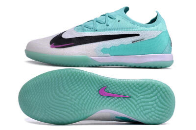 Nike Phantom GX Elite IC Low-Tops Football Shoes - White/Jade/Black/Purple