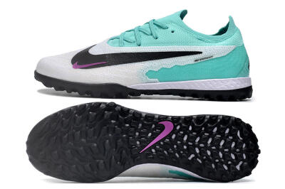 Nike Phantom GX Elite TF Low-Tops Football Shoes - White/Jade/Black/Purple
