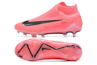 Nike Phantom GX Elite DF Link FG High-Tops Football Boots - Pink/Black/White