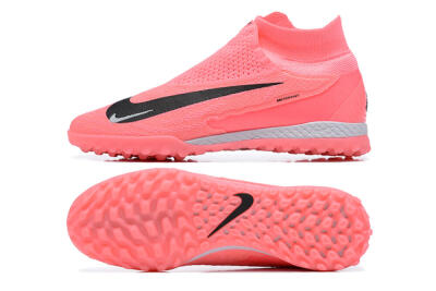 Nike Phantom GX Elite DF Link TF High-Tops Football Shoes - Pink/Black/White