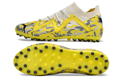 Puma Future Ultimate MG Low-Tops Football Boots - White/Yellow/Black/Grey