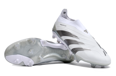 Adidas Predator Accuracy+ FG Low-Tops Football Boots - White/Grey/Silver