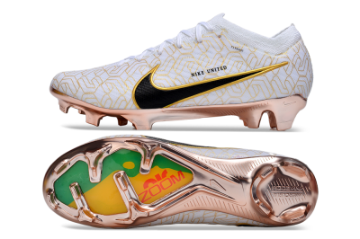 Nike Air Zoom Mercurial Vapor 15 Elite FG Low-Tops Football Boots - White/Gold/Black