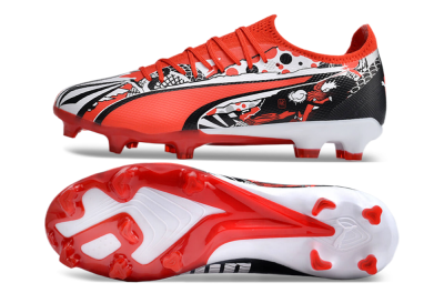 Puma Ultra Ultimate FG Low-Tops Football Boots - Red/White/Black