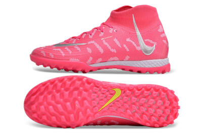 Nike Phantom Luna 2 Elite TF High-Tops Football Shoes - Pink/Silver/White