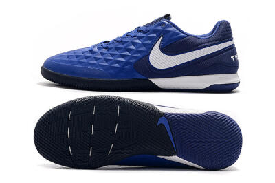 NIke Tiempo Lunar Legend 8 Pro IC Low-Tops Football Shoes - Blue/White