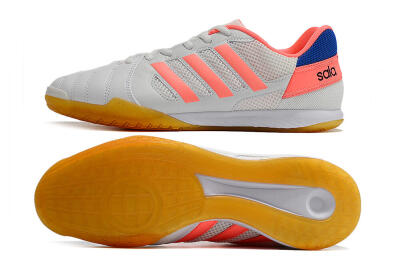 Adidas Top Sala IC Low-Tops Football Shoes - White/Pink/Blue