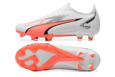 Puma Ultra Ultimate FG Low-Tops Football Boots - White/Pink/Black