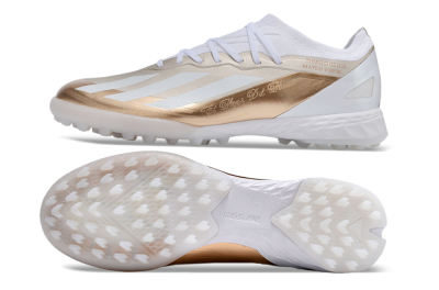 Adidas X Crazyfast.1 TF Low-Tops Football Shoes - Gold/White