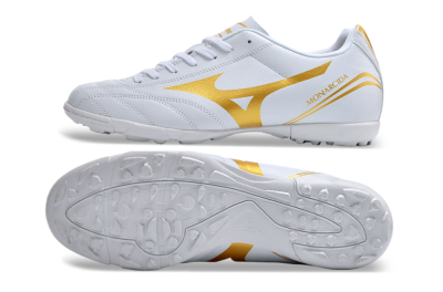 Mizuno Monarcida Neo Ckassic TF Low-Tops Football Shoes - White/Gold