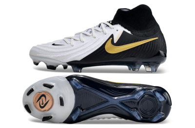 Nike Phantom Luna Elite NU FG High-Tops Football Boots - White/Black/Gold